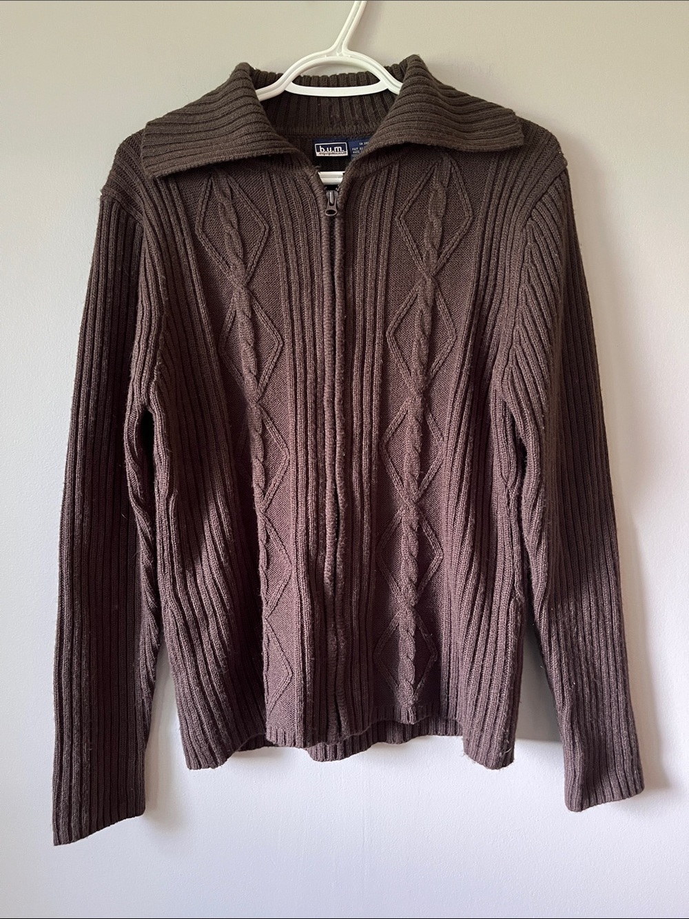 Vintage BUM Equipment Chocolate Brown Zip Up - Y2K